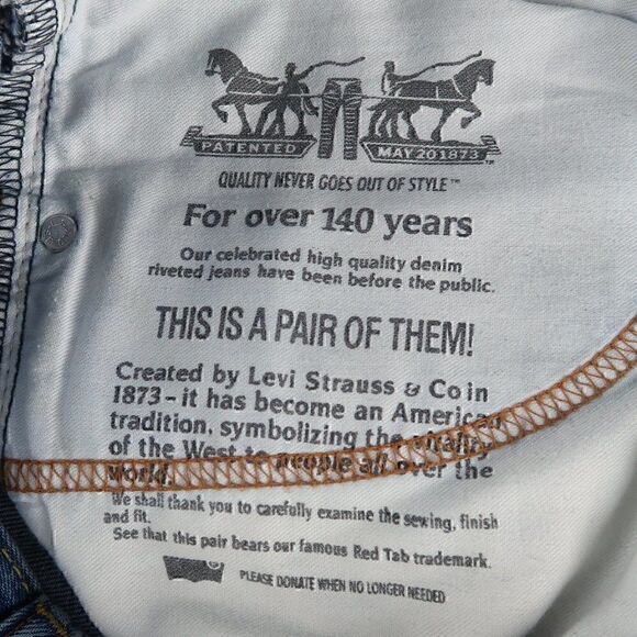 LEVI'S 505 BLUE DENIM STRAIGHT LEG JEANS MENS SIZE W34 L29 - Picture 4 of 9